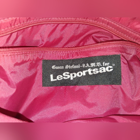 L.A.M.B. x LeSportsac Messenger Bag • Gothic Text Print • Multi‑Pocket Crossbody - Picture 12 of 16